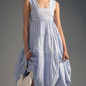 Anthropologie The Helena Square-Neck Babydoll Dress